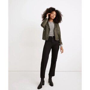 Madewell Jeans Slim Wide Leg Crop Women’s 27 Black Comfy Cotton Blend Denim